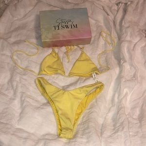 TJ Swim x Stassie Yellow Bikini